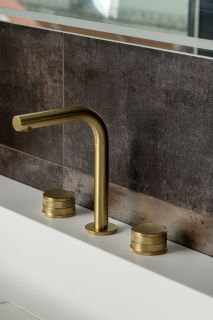 Встраиваемый смеситель для раковины Boheme Prestige 152-MG-PR золото матовое